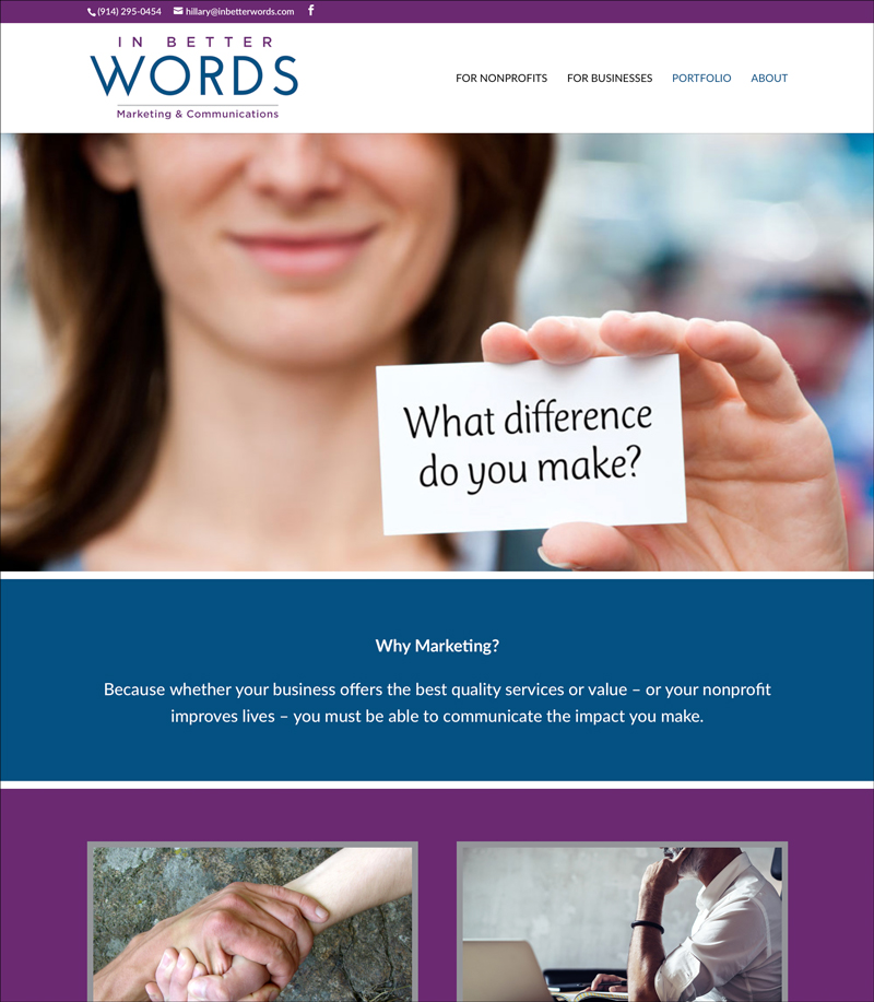 In-Better-Words-website-design